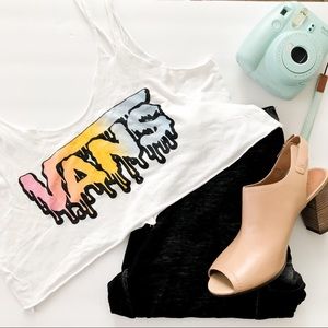 VANS Crop Top white size Small
